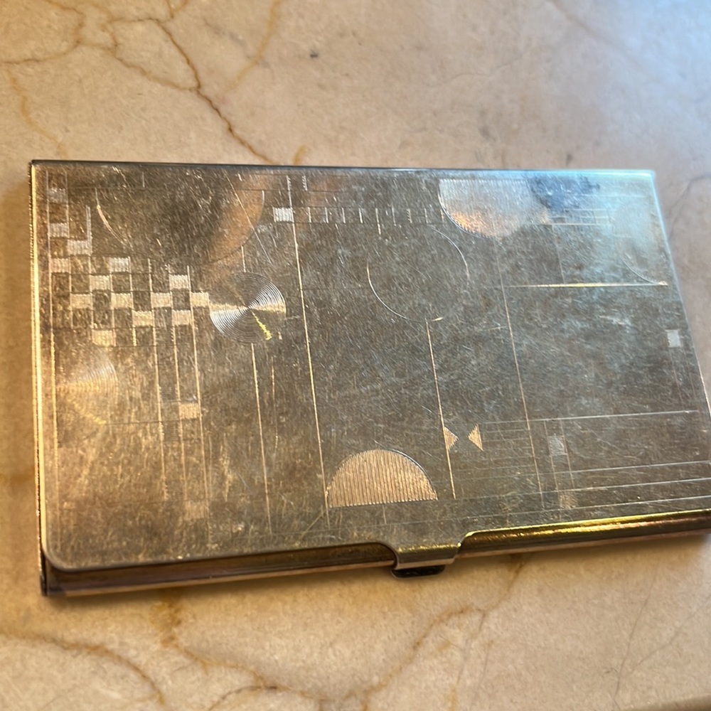 Silver-Plated Art Deco Card Case